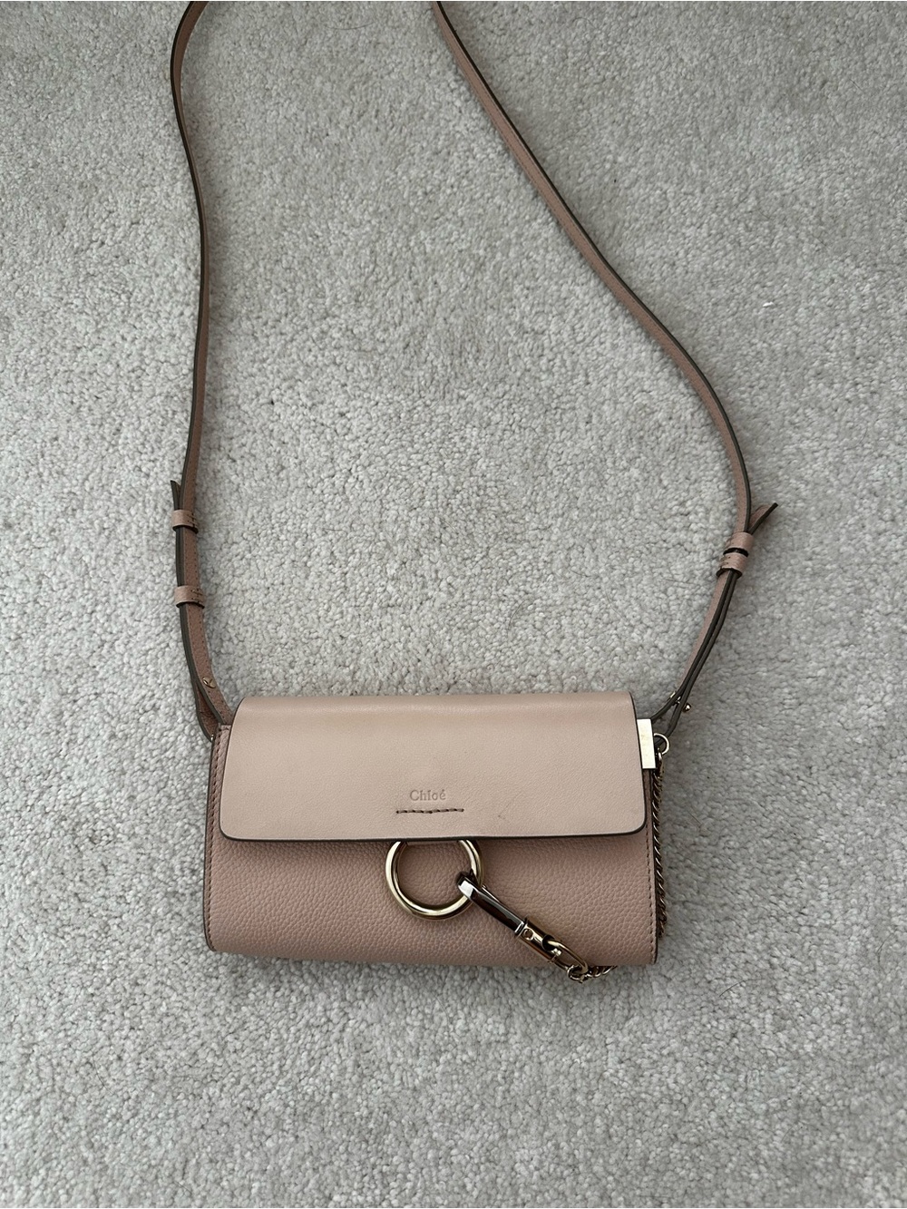 Chloé Small Crossbody Bag in Dusty Rose and Taupe